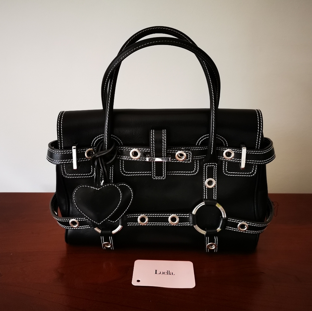 Black leather Luella Gisele tote bag